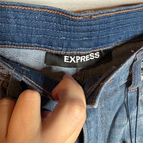 NWT Express embellished beaded Mid Rise Ankle Legging jeans - Picture 4 of 8